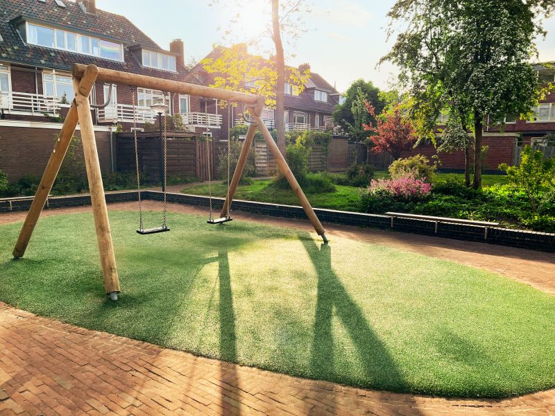 Wooden Swing Set Installation